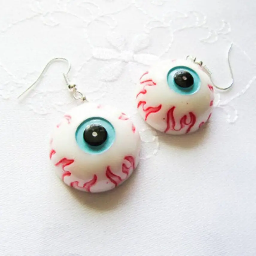 

Новые милые куполообразные серьги для женщин и девушек, украшение на Хэллоуин, серьги, забавные страшные серьги, подарок на Хэллоуин, оптова...