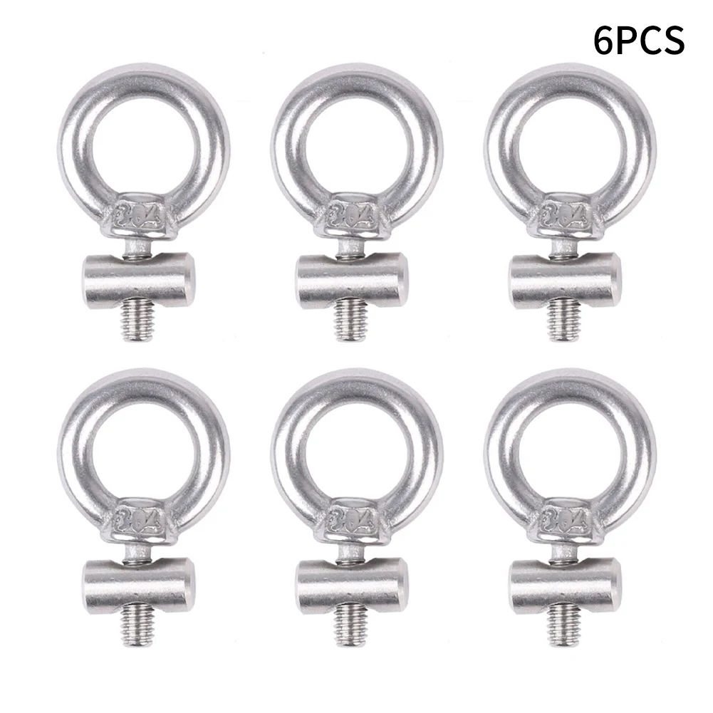 2/4/6/8PCS Stainless Steel Awning Rail Stoppers Track Mount Tie Down Eyelet Rail Track Screws Boat RV Caravan Camper Awning