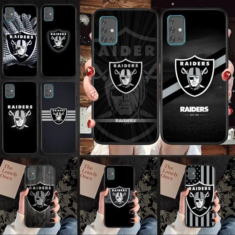 

Oakland Raiders Phone Case TPU For Samsung S6 S7 S8 S9 S10 Plus S20 S21 S30Ultrs Fundas Cover