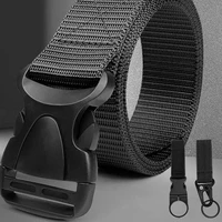 fashion nylon braided student military training canvas belt new trend mens quick release outdoor sports belt mens casual pants