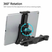 car rear seat headrest bracket 360 degrees rotation phone mount holder stand for 4 0 to 12 5 inches mobile phone tablet