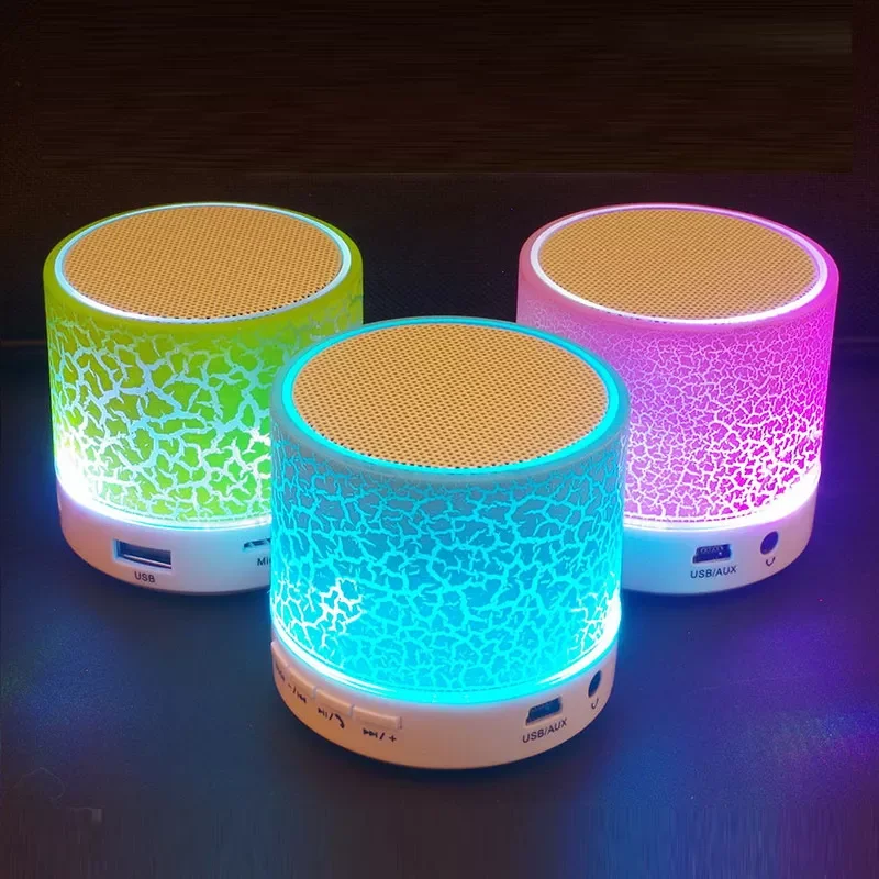 

NEW2023 Bluetooth Mini Speaker Wireless Speaker Colorful LED TF Card USB Subwoofer Portable MP3 Music Sound Column For PC Phone