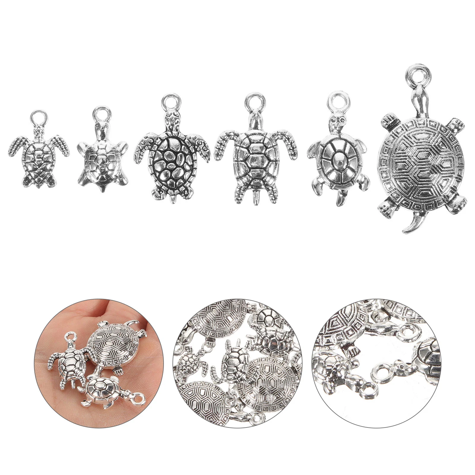 

Key Chain Making Supplies Turtle Pendant Bracelet Charms Keyring Decoration DIY