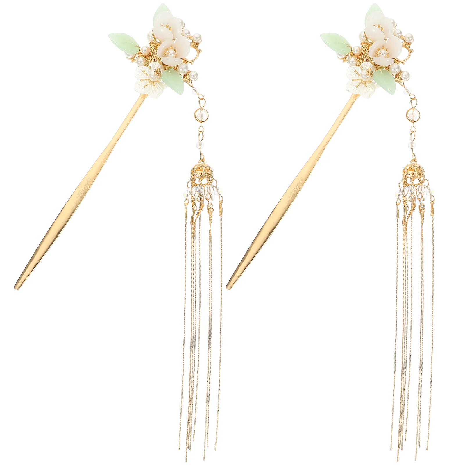 

2 PCS Hanfu Hairpin Ladies Sticks Vintage Classical Pearl Retro Hairpins Women