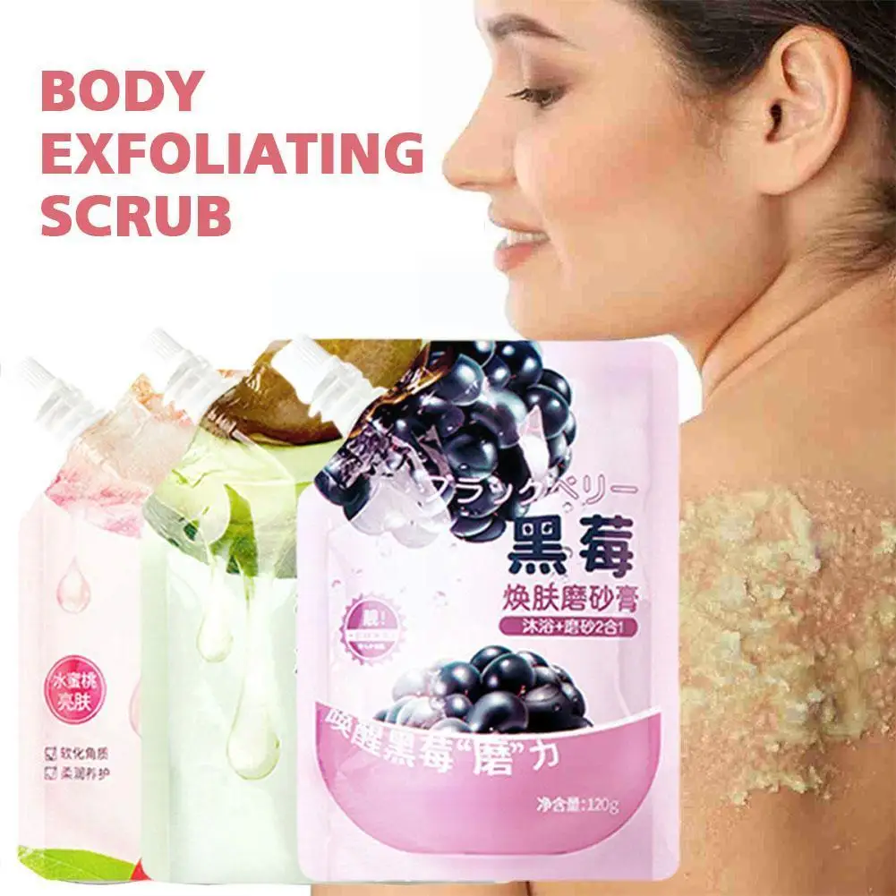 

Avocado Body Scrub Body Face Deep Cleaning Whitening Body 120g Brighten Pores Peach Scrub Moisturizing Repair Cream Exfolia G2X9