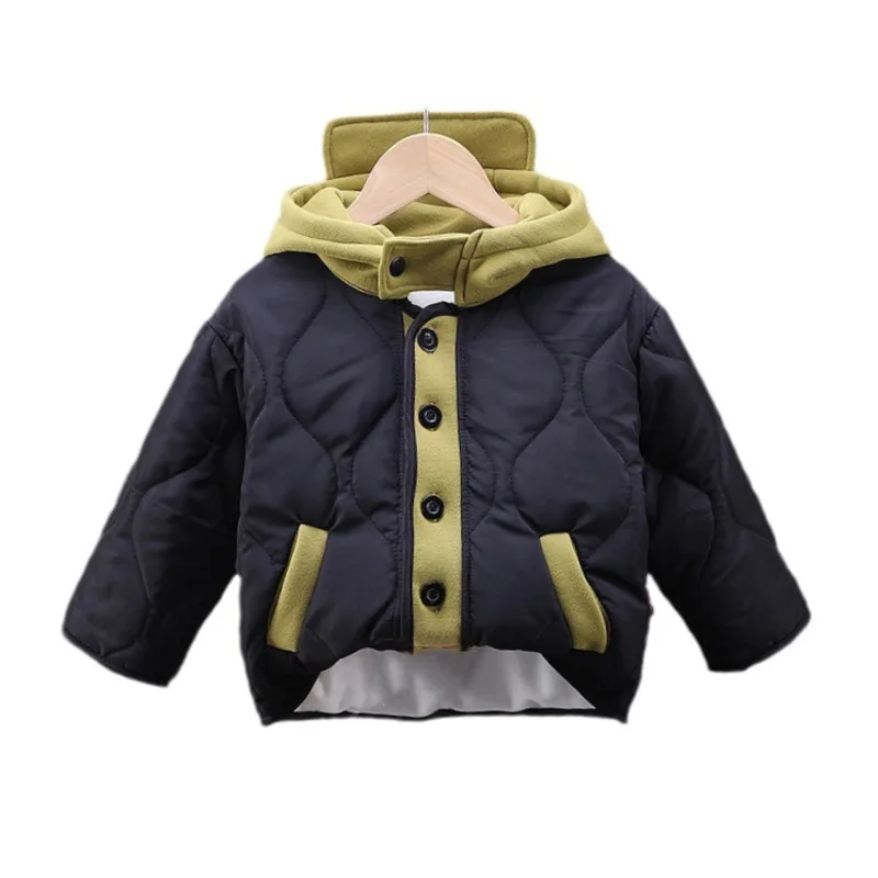 

New Winter Baby Girls Clothes Children Boys Thicken Warm Hooded Jacket Kids Coat Toddler Casual Cotton Costume Infant Sportswear