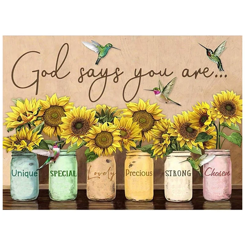 

Diamond Embroidery Sunflower Diamond Painting Kit Cross Stitch Flower Home Decoration