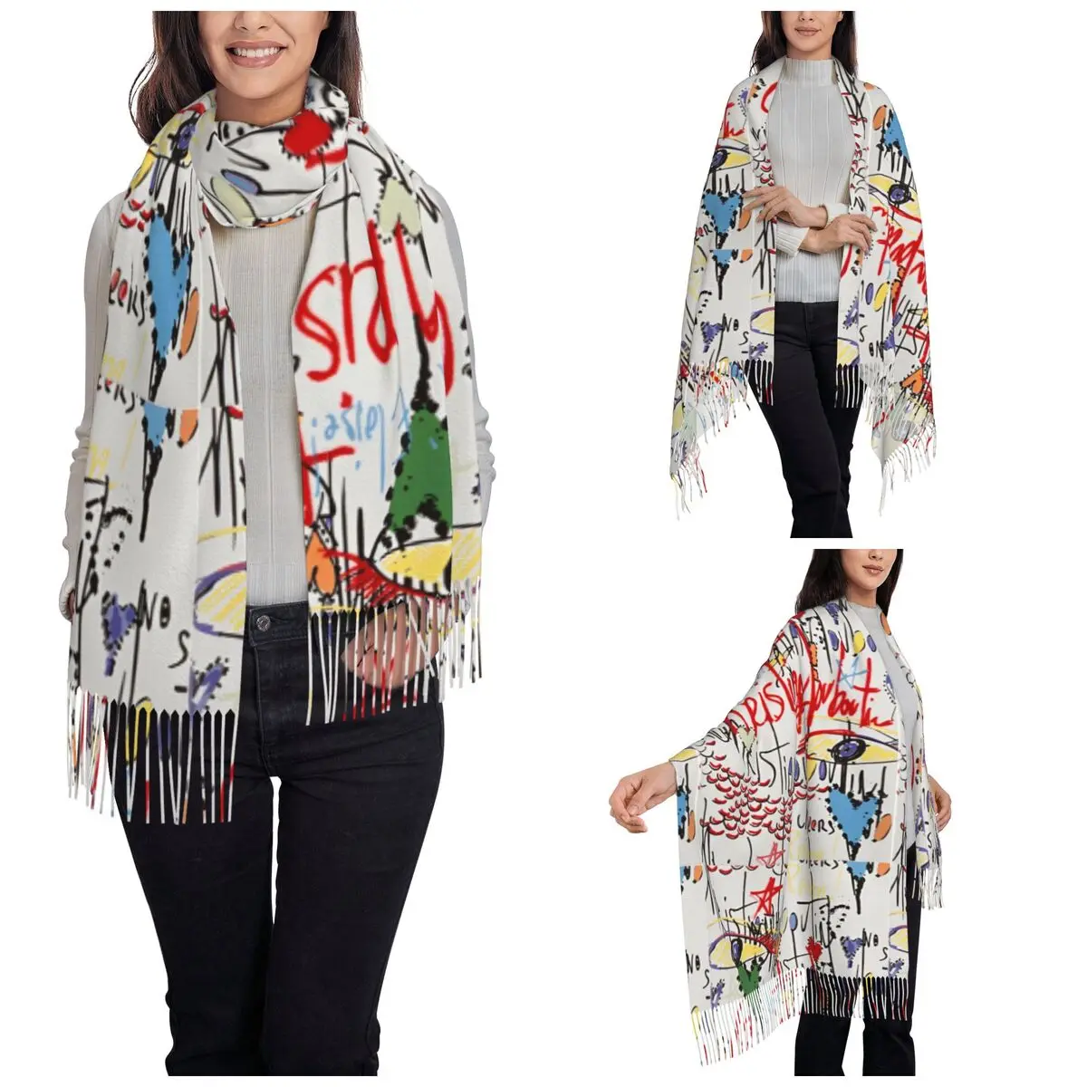 Кристианский шарф на высоком каблуке для женщин зима-осень шали из пашмины и