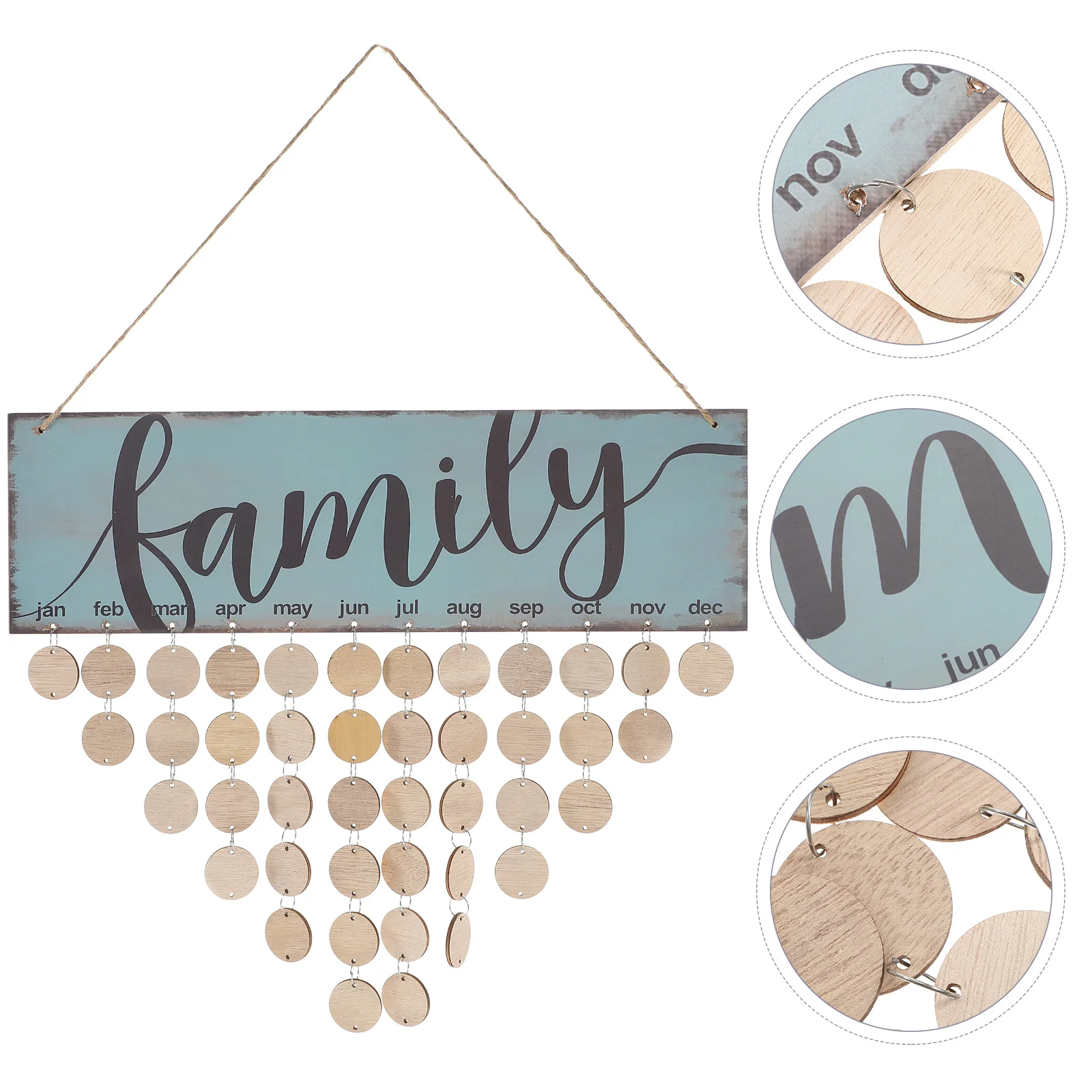 

1 шт., деревянная настенная доска с календарем