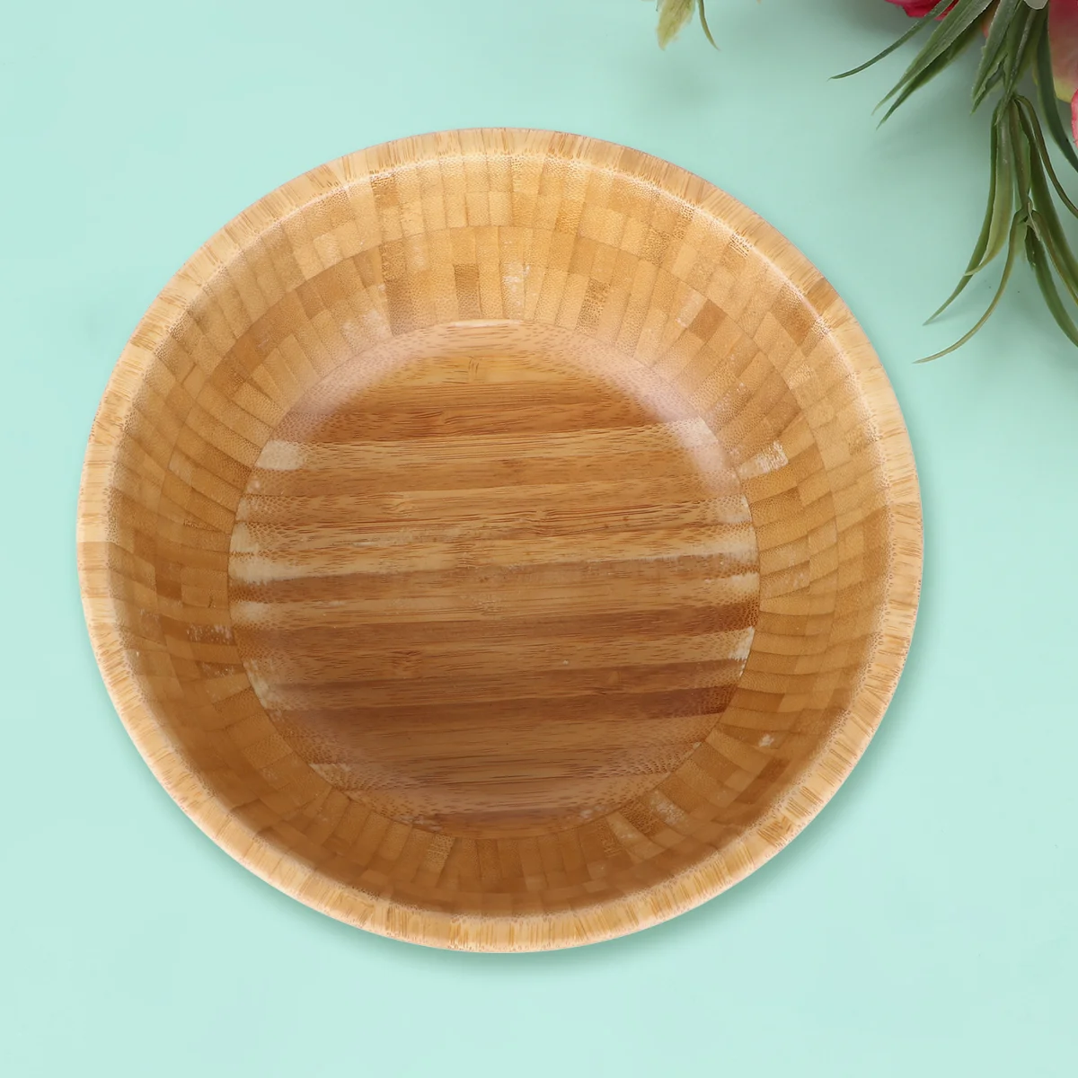 

Wooden Bowl Salad Serving Bowl Large Bowl For Fruits Cereal Rice Soup Pasta Bowl Tableware ( Medium Size )