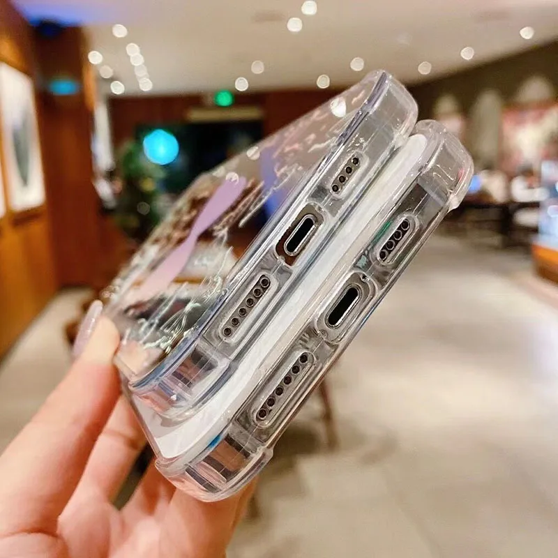 Роскошный чехол для телефона с зеркалом макияжа iPhone 13 12 11 Pro XS MAX X XR 8 7 Plus Мягкий