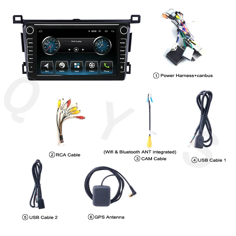 Андроид 10.1 Автомобильное радио Центральная мультимедийная видеоплеер для Toyota RAV4 2013 2014 2015 2016 2017 2018 с сенсорным экраном BT Mirror Link on.