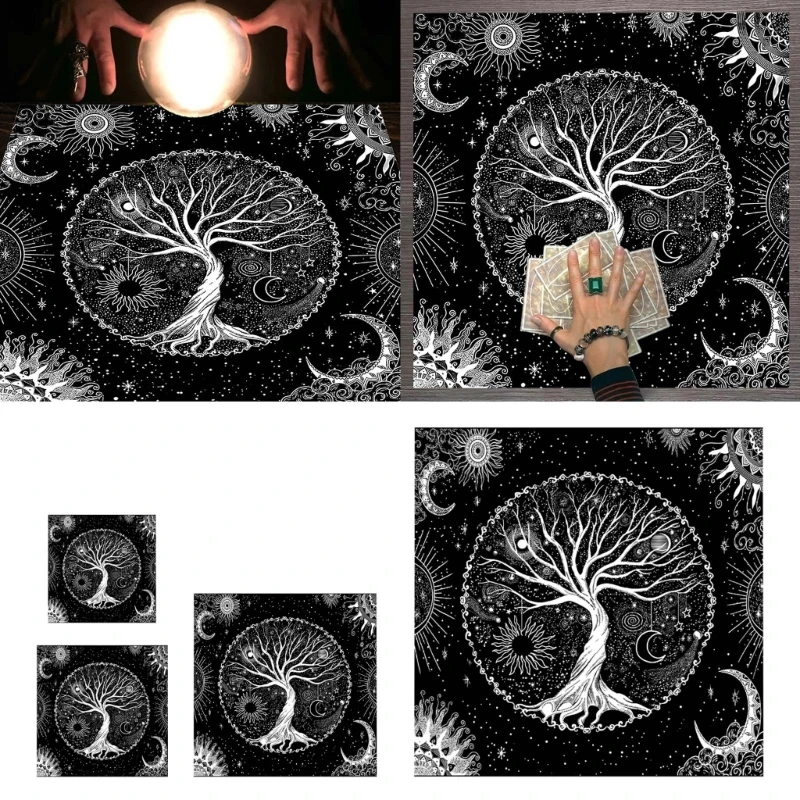 

Divination Cards Table Cloth 12 Constellations Tablecloth for Tarot Enthusiasts
