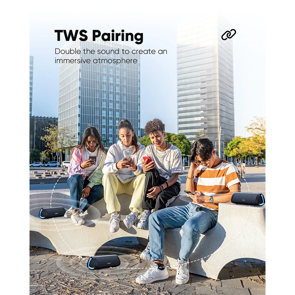 Портативная беспроводная Bluetooth-колонка WISE TIGER 10 Вт HD-звук BT5.3