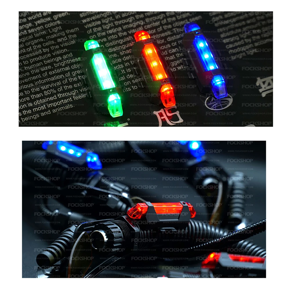 

FOCKSHOP RGB Lamp Unit For CyberPunk Mask Cosplay Stage Property Night City SCI-FI Halloween Festival Gifts For Teenager