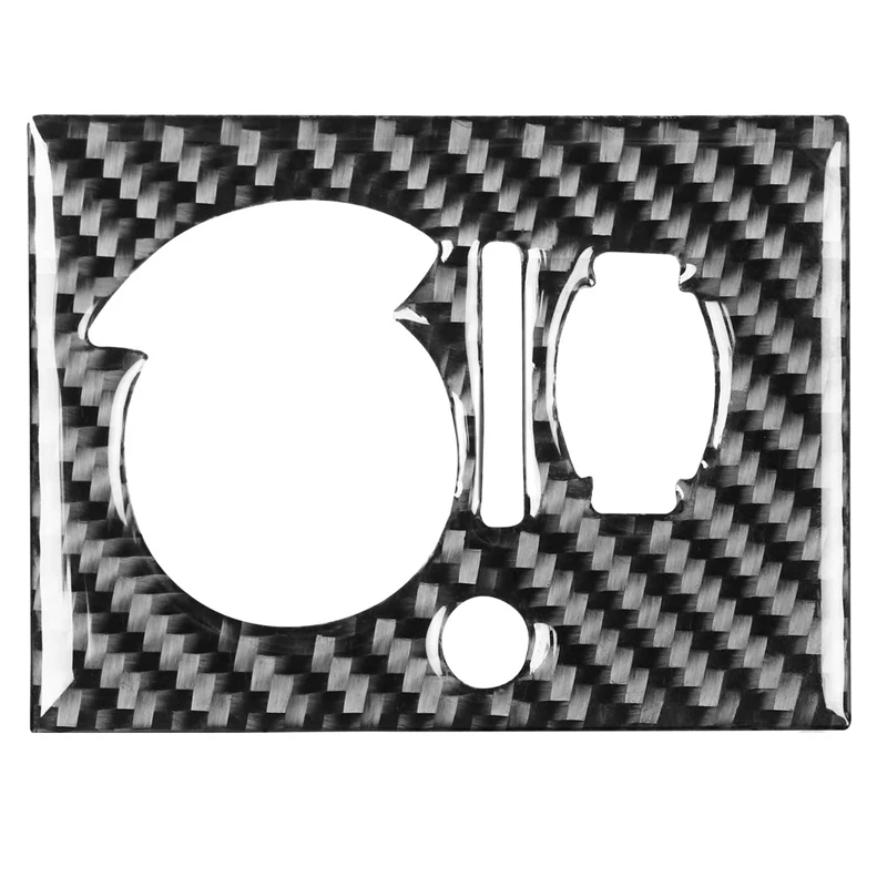 

For Jeep Grand Cherokee 2011+ Car Carbon Fiber Headlight Switch Button Cover Trim Sticker For Dodge Challenger 2008-2014