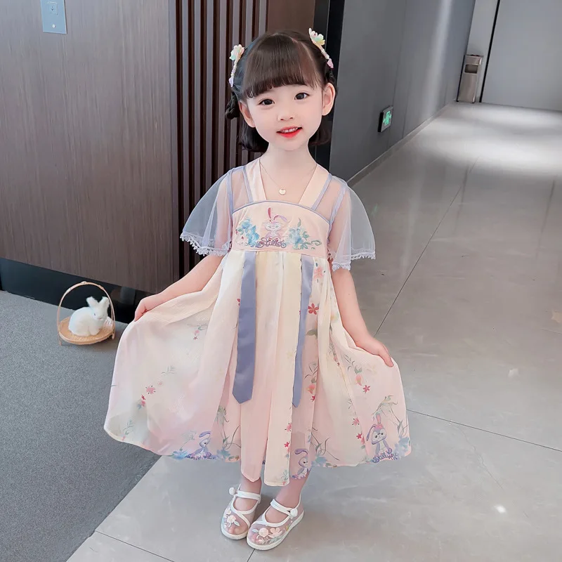 

Baby Clothes for Girls Children's Retro Ethnic Costumes Dress Flower Girl Dresses Children Ball Gown Princess Party Summer