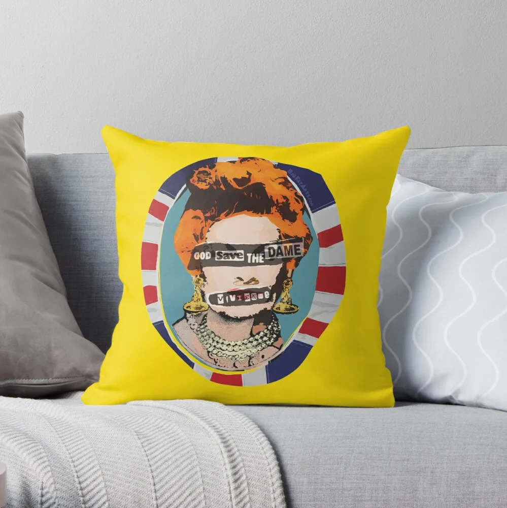 

God Save The Dame Polyester Decor Pillow Case Home Cushion Cover 45*45cm