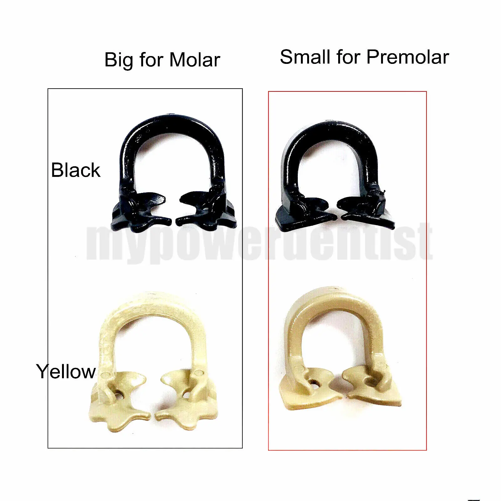 

4pcs/Lot Dental Soft Clamps Resin Rubber Dam Sheet Kerr Style Molar Teeth 134℃