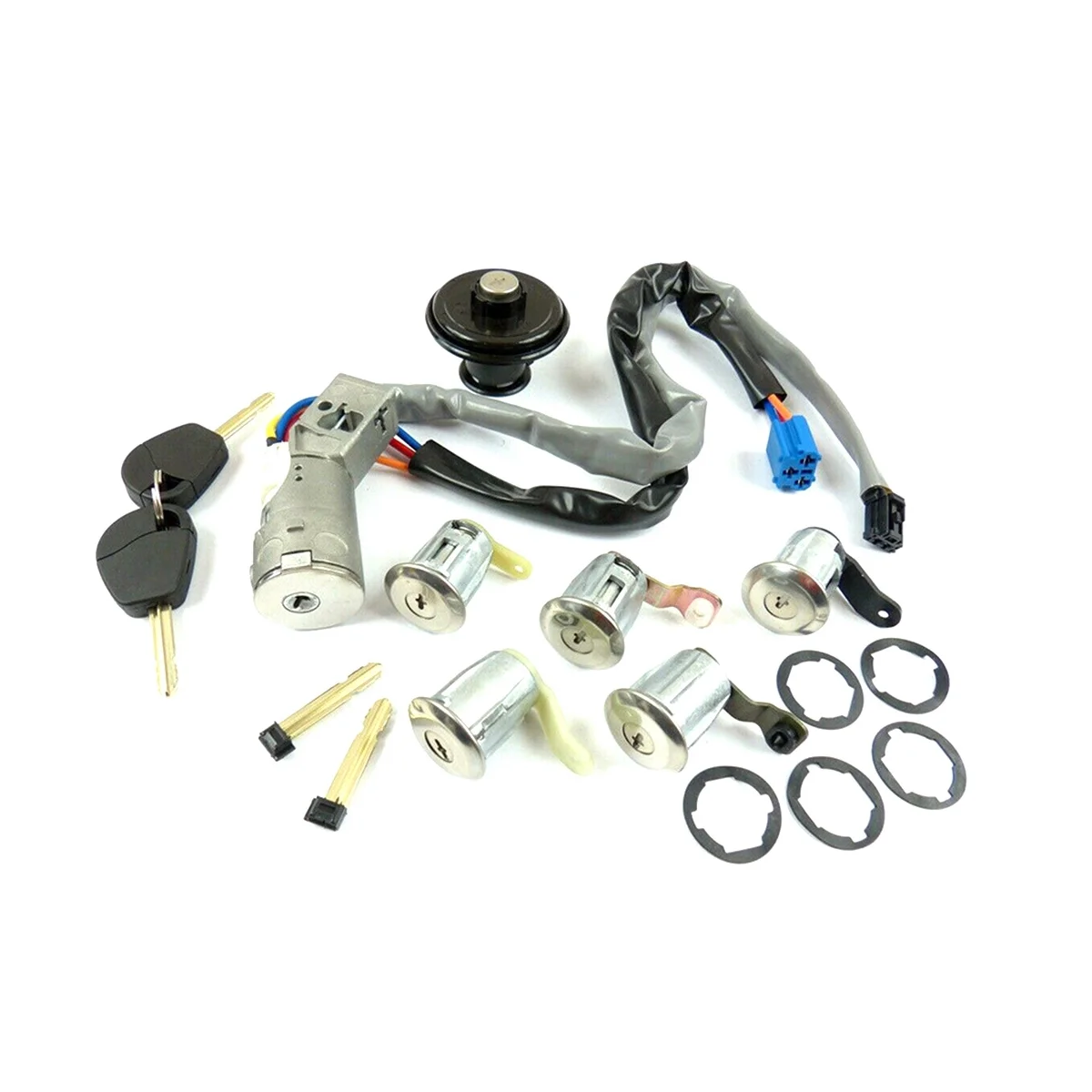 Замок зажигания дверной ключ крышка топливного бака замок набор бочек для Peugeot