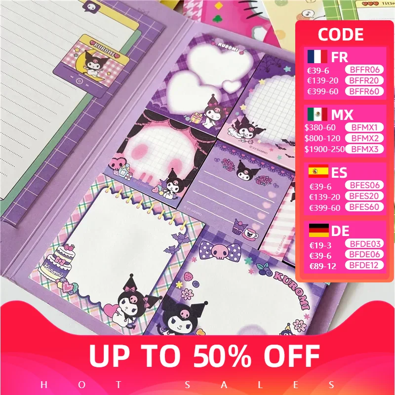 Милый блокнот Hello Kitty Kuromi удобная книжка My melody Cinnamoroll милый на клейкой основе