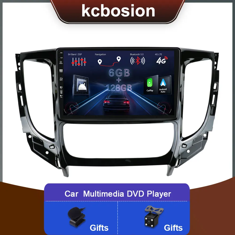 Автомагнитола 2 Din мультимедийный DVD-плеер Android 14 для Mitsubishi Pajero Sport 3 L200 5 Triton 2015-2019 GPS