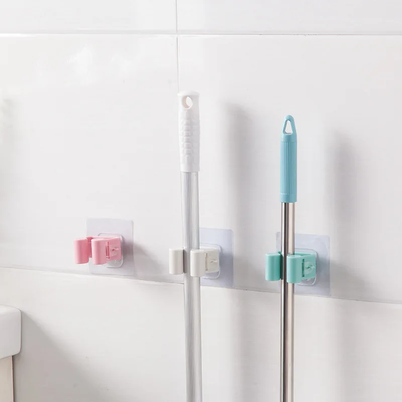 

Mounted Multi-functional of Wall Mop Holder Furnishing Daily Home Creative 1PCS Stores Mop Necessities Daily Tools Seamless Life