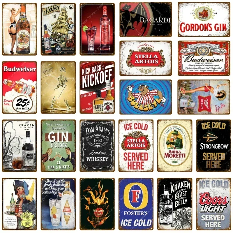 Винтажные Ice Cold Foster's Coors Beer металлические вывески настенная табличка домашний