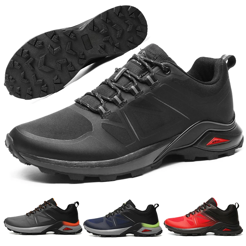 

Men Hiking Shoes Leather Waterproof Hunting Shoes Outdoor Wear Resistant Hiking Travel Fishing Shoes High Quality Men Sneakers