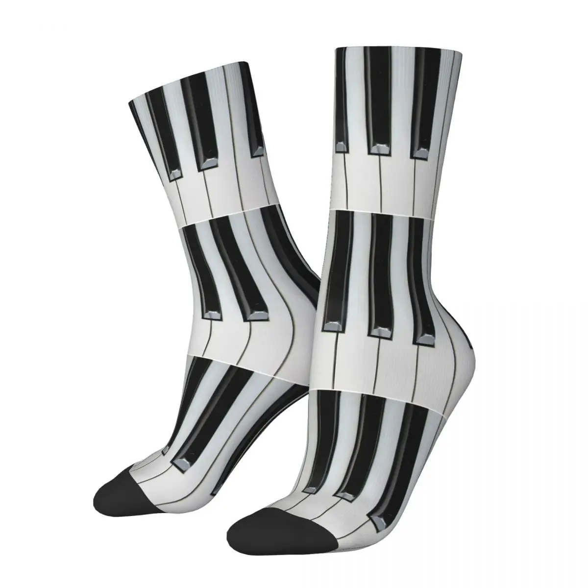 Music Musical Gift Polyester Middle Tube Socks For Unisex Non-slip