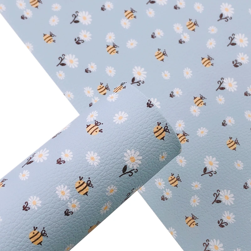 Новая Радуга 30x2 2 см/A4 летающие пчелы на синем искусственном кожаном покрытии для