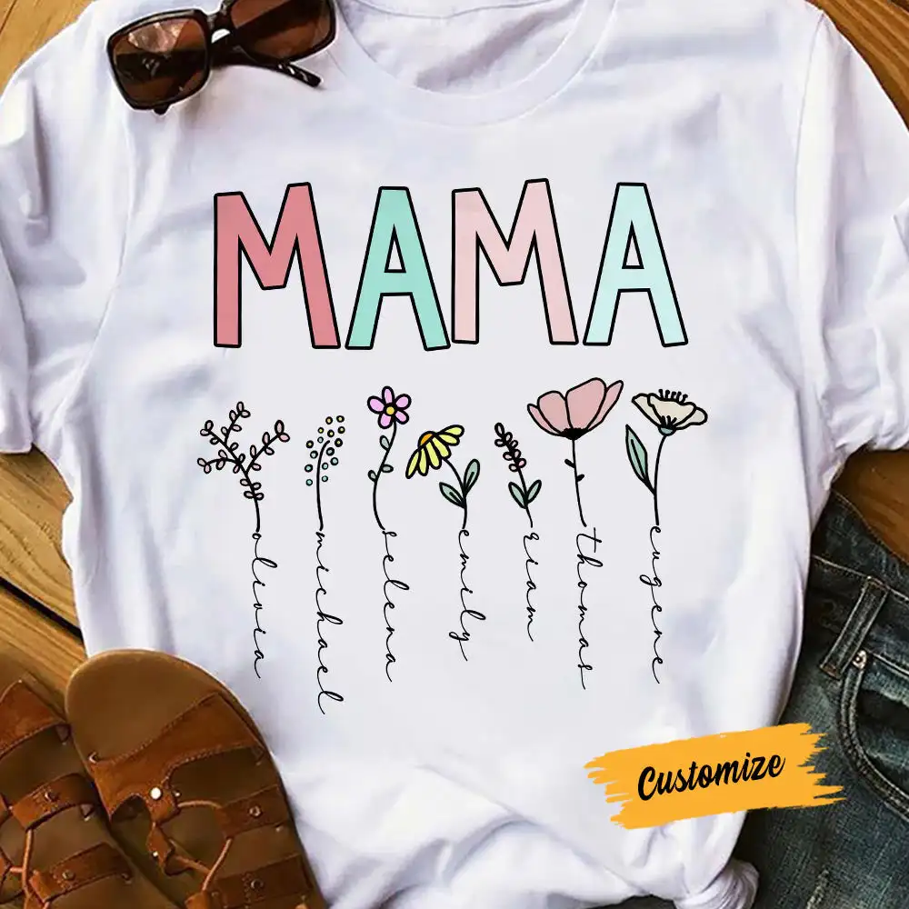 

Mom Grandma Flower T Shirt