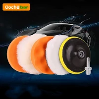 3inch car polishing disc 67811pcsset self adhesive wool wheel polishing pad waxing sponge for car polisher drill adapter