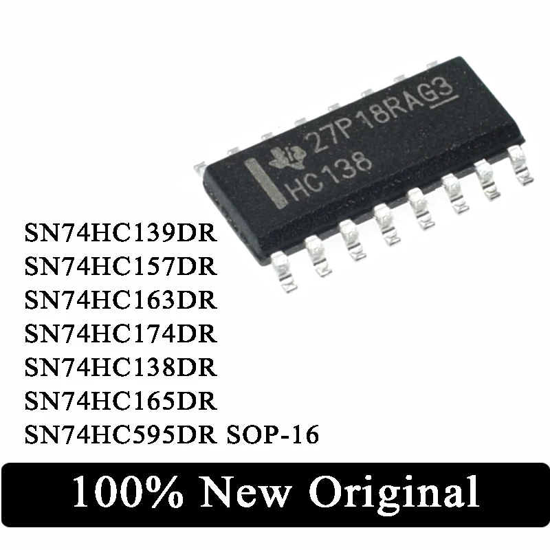 

10Pcs SN74HC139DR SN74HC157DR SN74HC163DR SN74HC174DR SN74HC138DR SN74HC165DR SN74HC595DR SOP-16 IC Chip In Stock Free Shipping