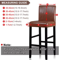 20221246 pieces solid stretch material fabric chair cover short back size bar dining seat covers chair protector for dining r