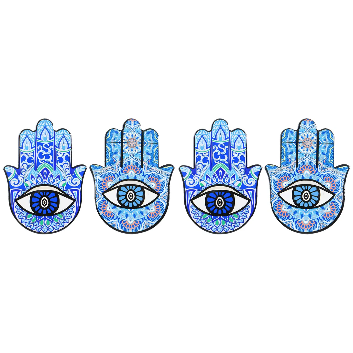 

Decor Hand Hamsa Eye Evil Amulet Table Home Fatima Ornament Protection Eclectic Hanging Lucky Sign Stand Wall Statue Charm Blue