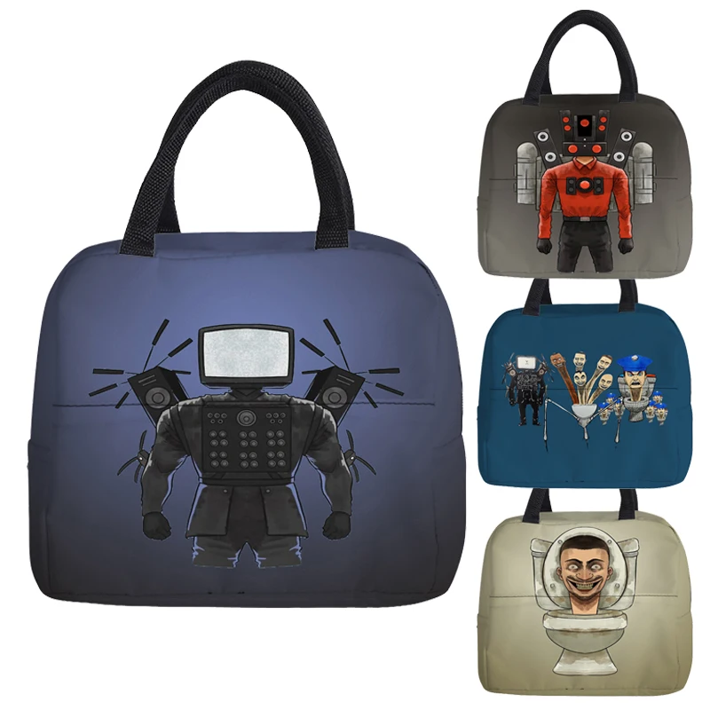 Портативный термальный Ланч-бокс Skibidi для туалета контейнер еды с динамиком