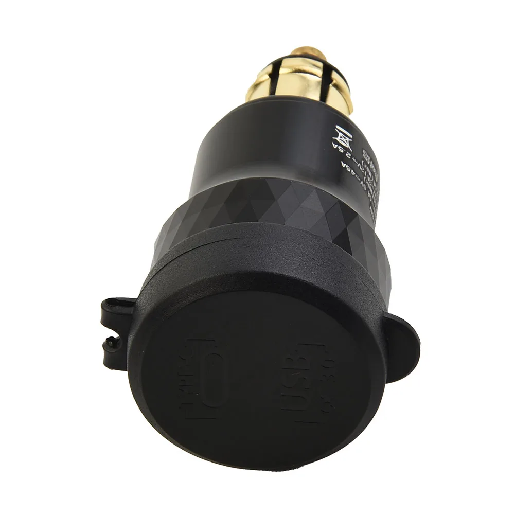 

1 шт., автомобильное зарядное устройство с двумя USB-портами, 12-24 В
