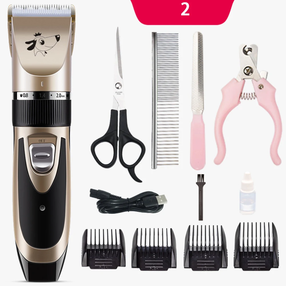 

Cleaning Brush Grooming Tool Hairdressing Haircut Machine USB Rechargeable Comb Dog Cat Home Pet Electric Clipper Hair Trimmer
