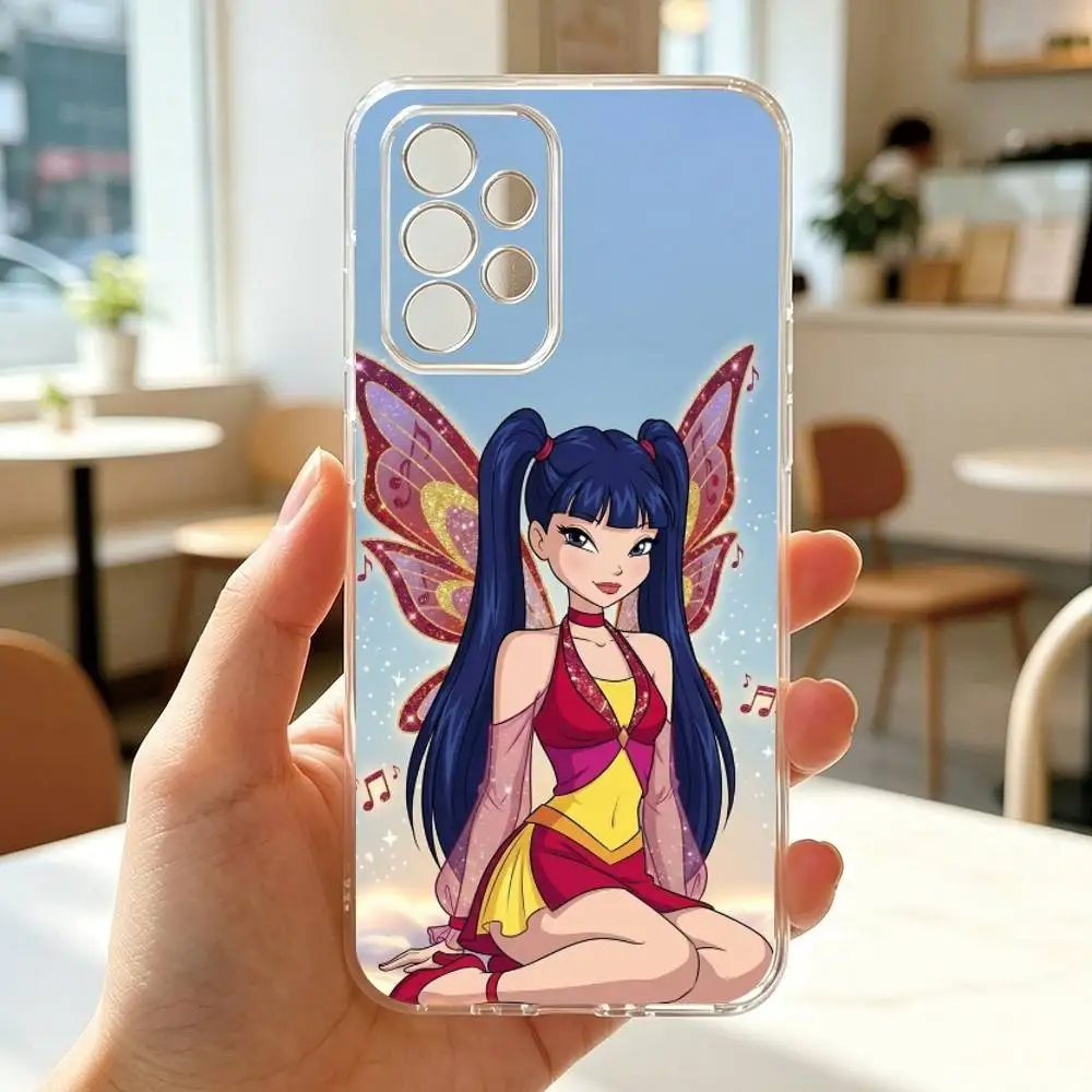Чехол для телефона W-Winx Clubs, прозрачный, силиконовый, мягкий, для Samsung S25, S24, S21, S22, S23, S30, Ultra, S20, Plus, Fe (art.: 3920db94cf09d) - 3920db94cf09d