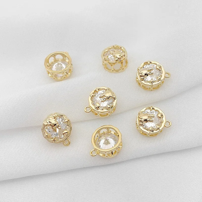 Покрытый горный хрусталь инкрустированный кулон в виде кролика браслет ручной