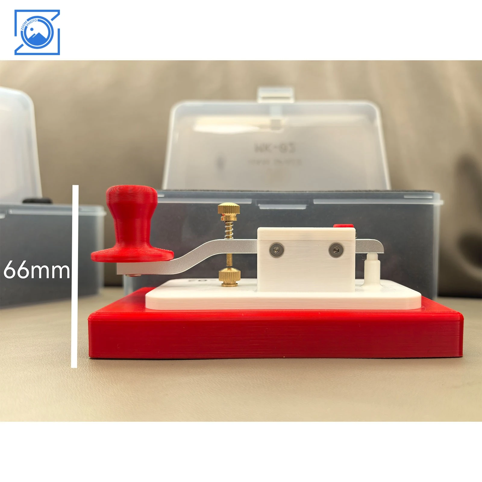 Фото HAM SPACE MK-02 Код Морзе CW Key Мини-ручной ключ с 3D-печатью Высококачественный радиоаксессуар с адаптером 3,5–6,5 №2