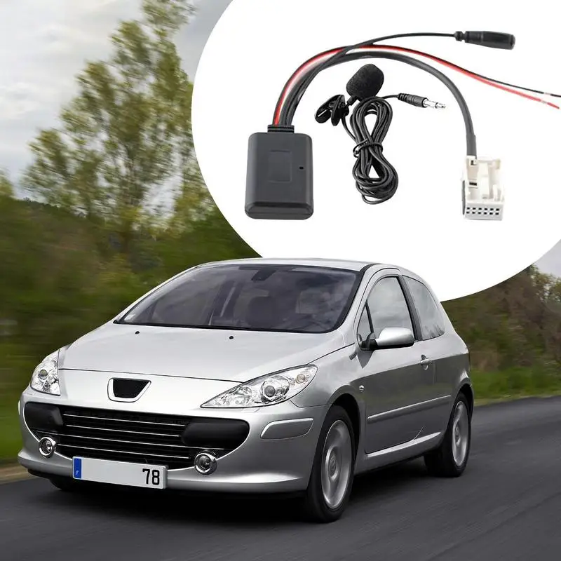 Беспроводной модуль аудио кабель AuxAdapter 12-контактный кабель AuxRadio для Peugeot 307 408 508 для Citroen Sega стерео вспомогательный приемник
