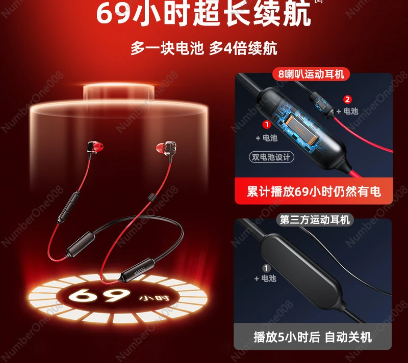 Беспроводная Bluetooth-гарнитура Turas водонепроницаемая гарнитура с шумоподавлением