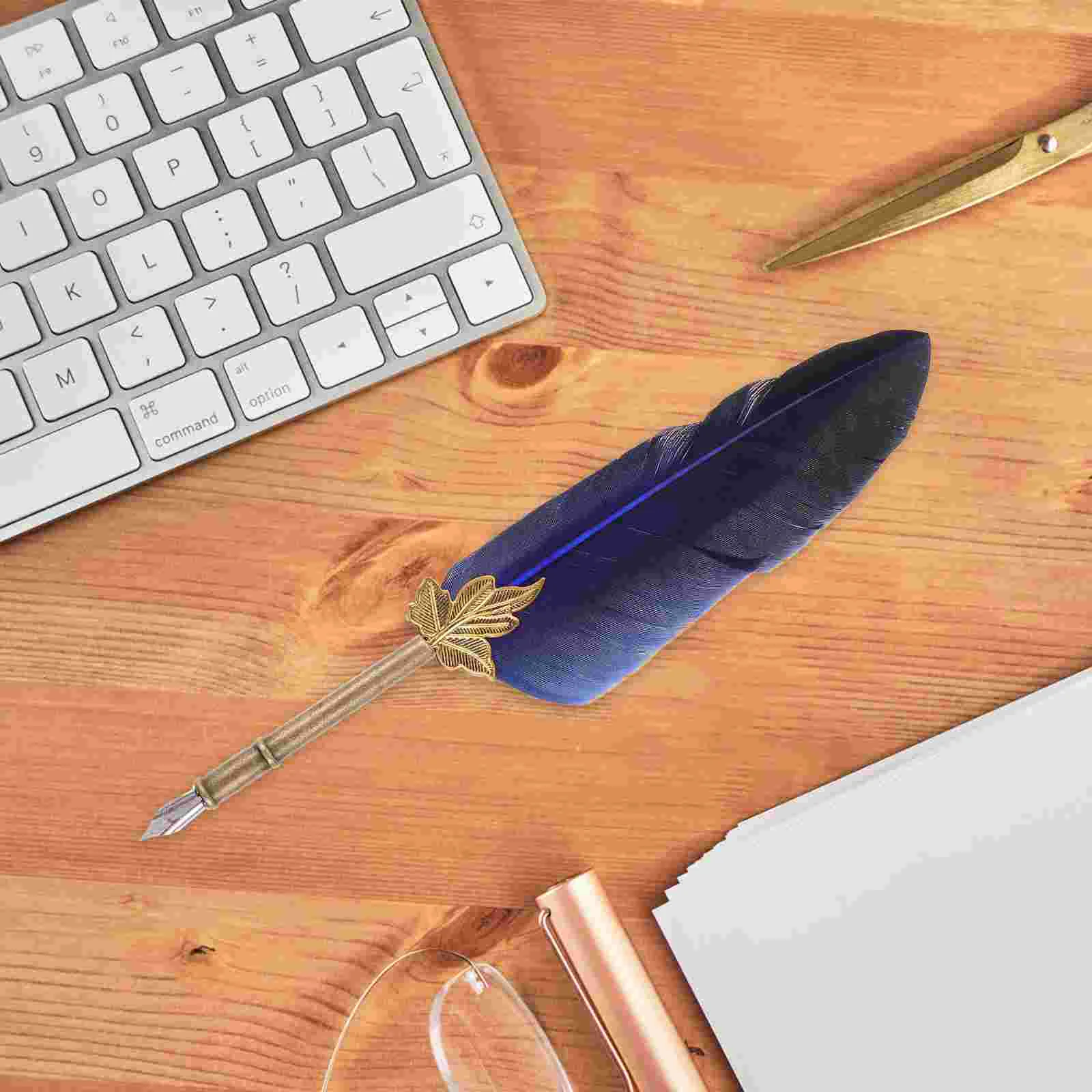 

Reusable Ink Pen Office Calligraphy Pen Plume Quill Pen Writing Dip Pen for Gift