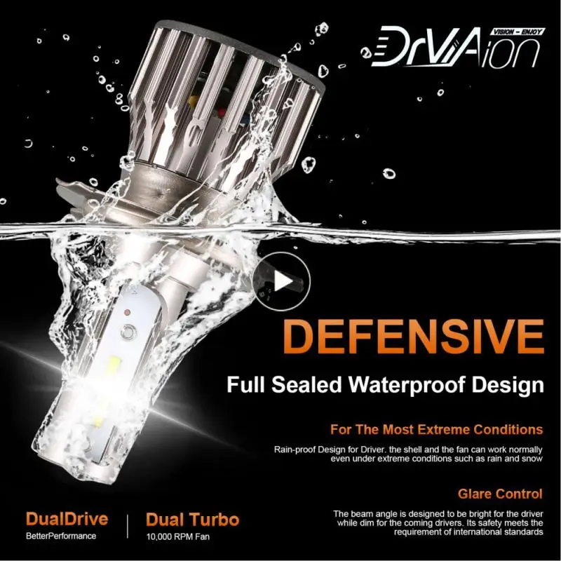 

Easy Installation Led Working Front Light 6500k White Super Bright Spotlight Non-polar Design Led Motorcycle Headlights Bright