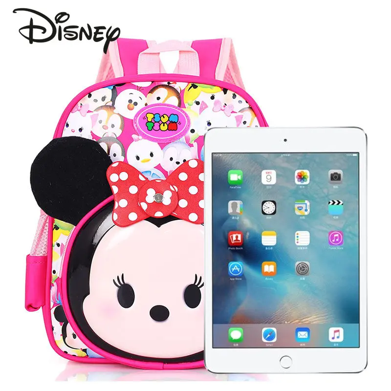 Disney Mickey Minnie New Children's School Bag Cartoon Cute Children's Backpack 3D High Quality Fashion Casual Girls' Backpack