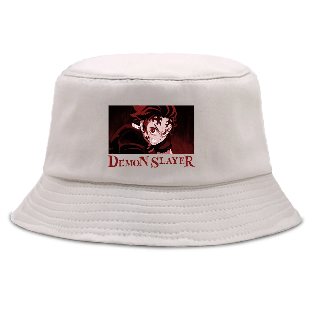 

Hats For Women Demon Slayer Kamado Tanjirou Anime Fashion Sunbonnet Bucket Hats For Men Harajuku Sunscreen Sun Summer Unisex Cap