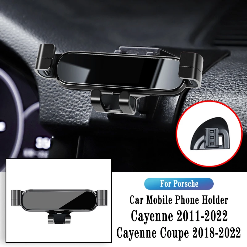 

Metal Car Holder For Porsche Cayenne 2016-2022 Gravity Navigation Bracket Air Outlet Clip Bracket Rotatable Support Accessories