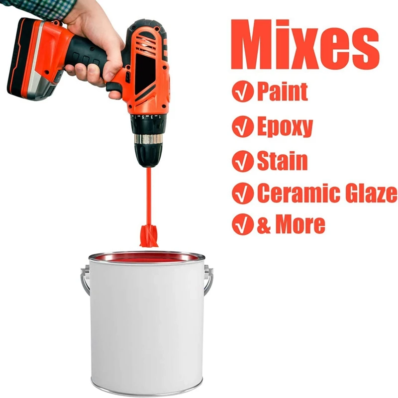 

4Pack Resin Mixer Paddles,Epoxy Mixer Attachment For Drill, Reusable Paint Mixer,For Epoxy Resin,Ceramic Glaze,Silicone